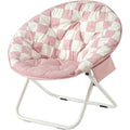 Fauteuil soucoupe pliable en micromink avec poche latérale