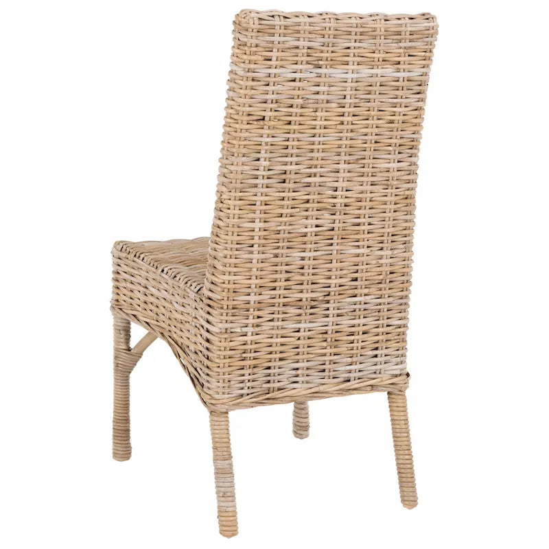 SAFAVIEH Karyl Chaise de salle à manger en osier naturel inachevé (lot de 2) - 18,5 x 18,5 x 38,1 - 19Lx19Px38H