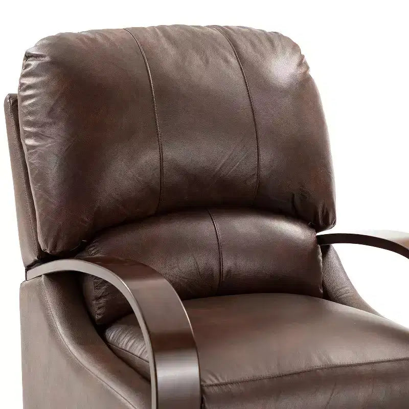 Ensemble de 2 fauteuils inclinables manuels en cuir véritable, inclinaison à 159°