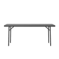 Table pliante commerciale en HDPE moulé par soufflage, robuste