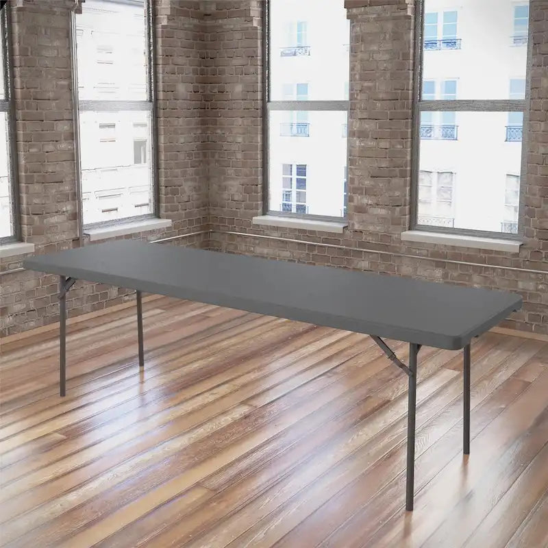 Table pliante commerciale en HDPE moulé par soufflage, robuste