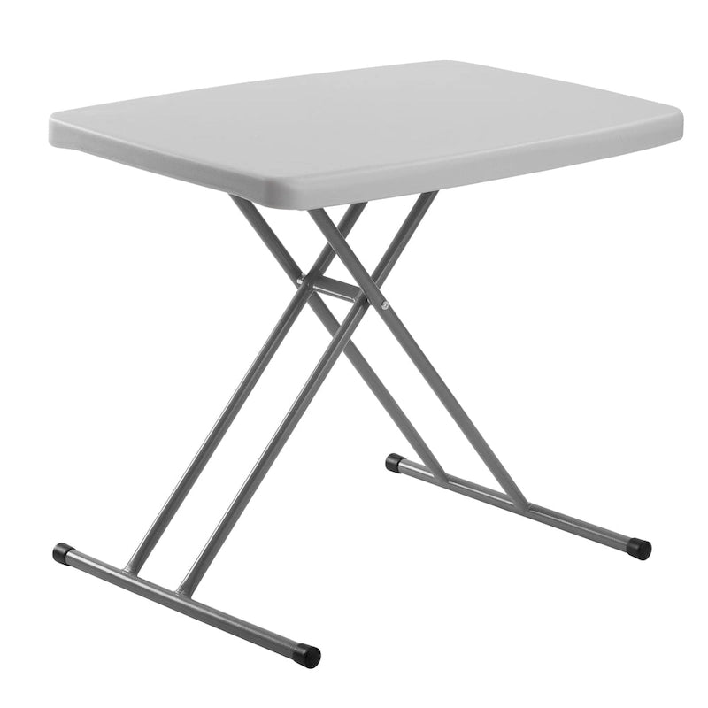 Table pliante individuelle réglable en hauteur 20 x 30, gris moucheté