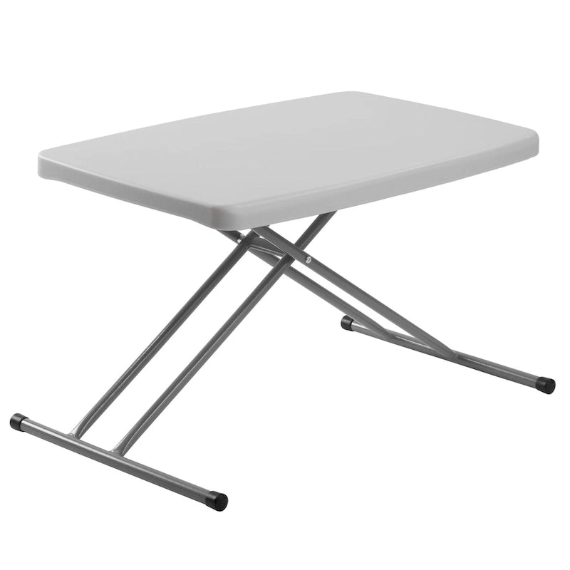 Table pliante individuelle réglable en hauteur 20 x 30, gris moucheté