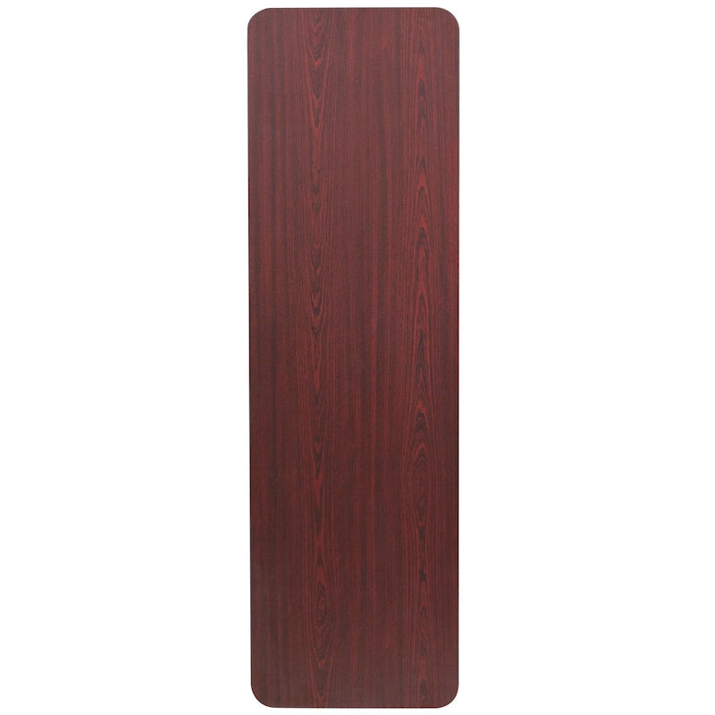 Table de formation pliante rectangulaire en HPL de 60 pouces, Acajou