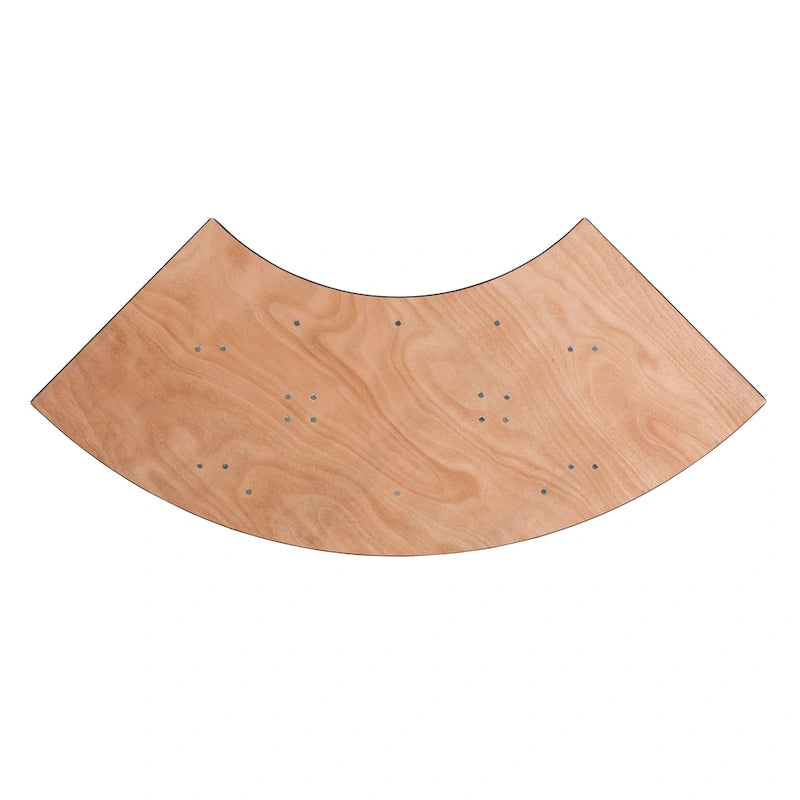 Table de banquet pliante en bois en forme de serpentin de 4 pieds, naturel