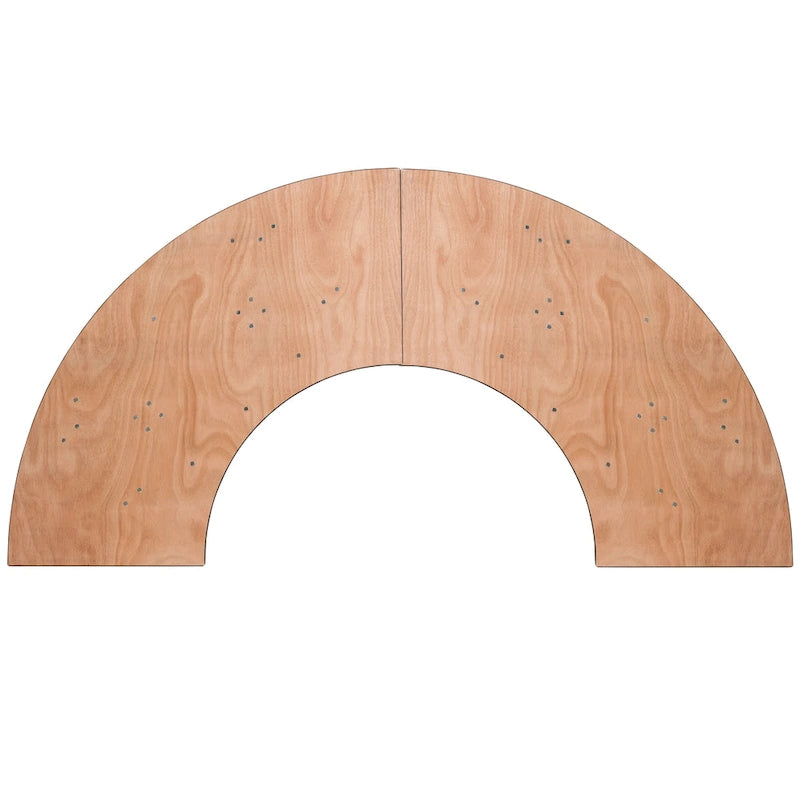 Table de banquet pliante en bois en forme de serpentin de 4 pieds, naturel