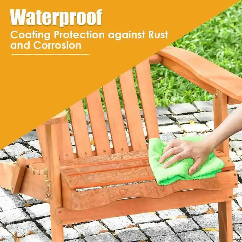 Chaise longue d'extérieur Adirondack pliable en eucalyptus, naturel