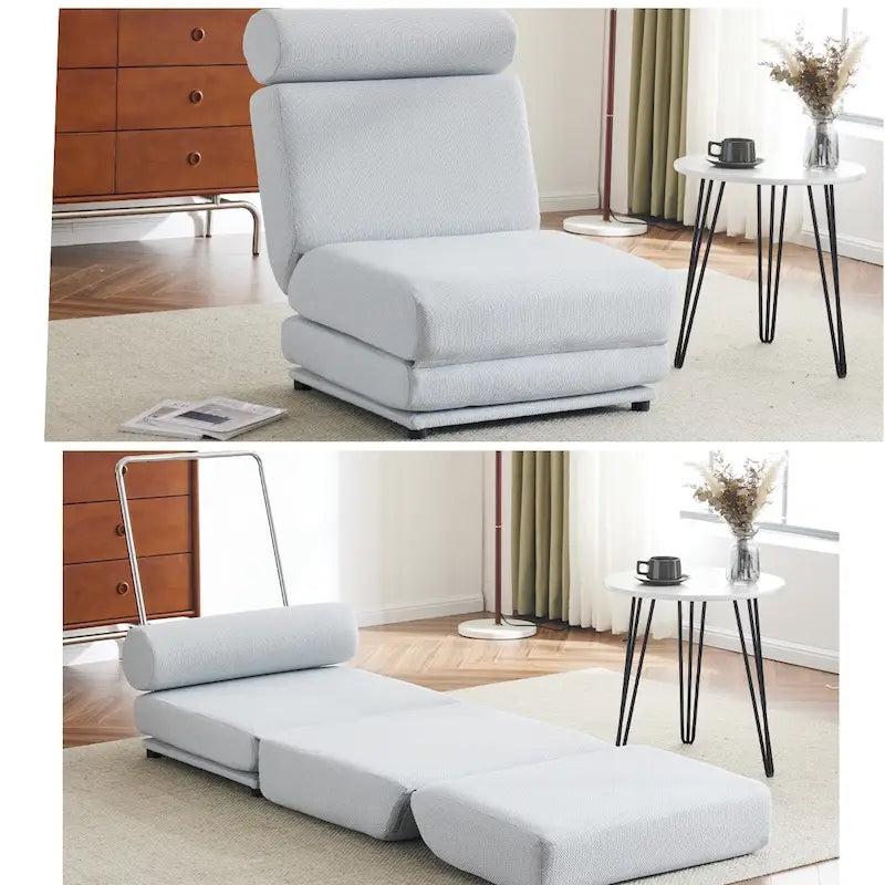 Fauteuil-lit simple pliable avec oreiller