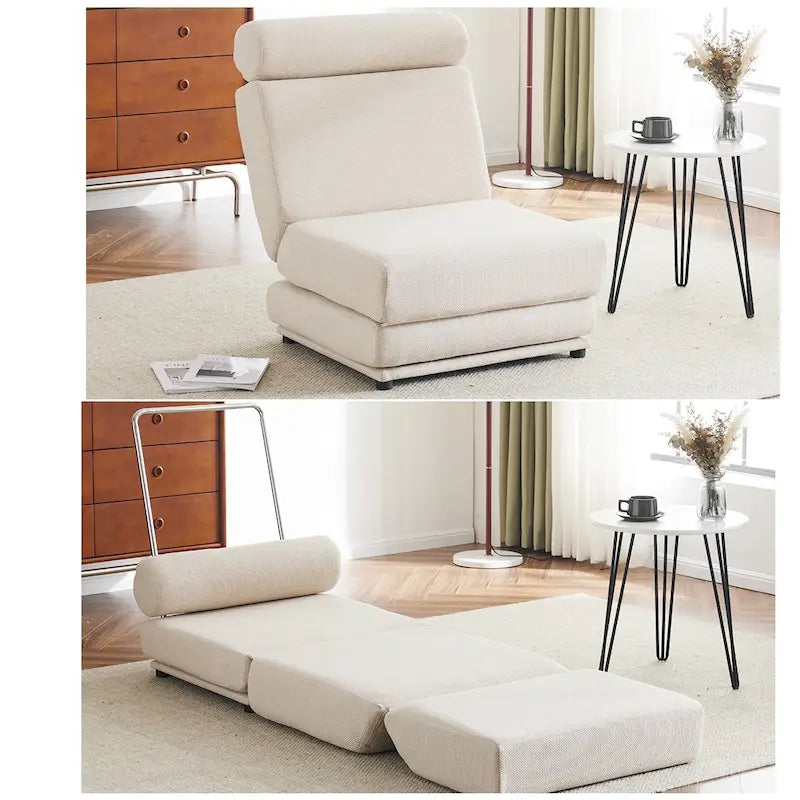 Fauteuil-lit simple pliable avec oreiller