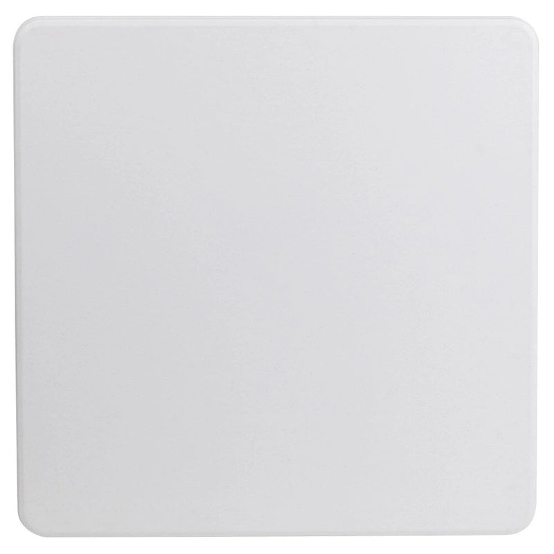 Table pliante carrée en plastique, 86 cm, blanc granit