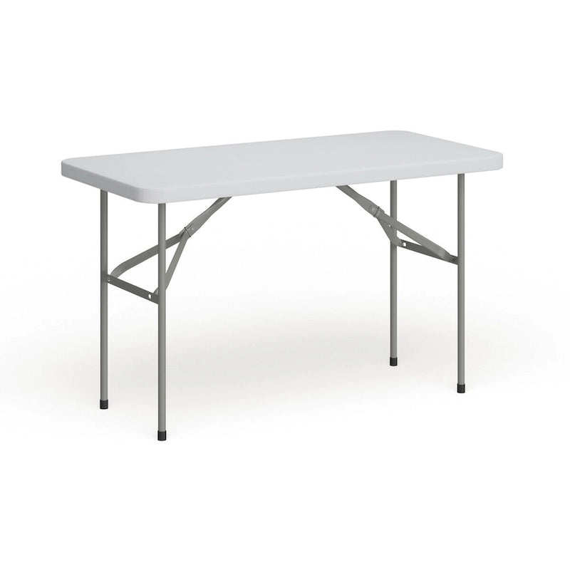 Table pliante rectangulaire en plastique, 122 cm, blanche