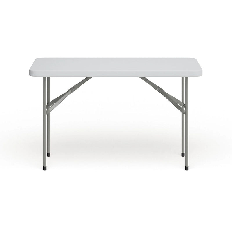 Table pliante rectangulaire en plastique, 122 cm, blanche