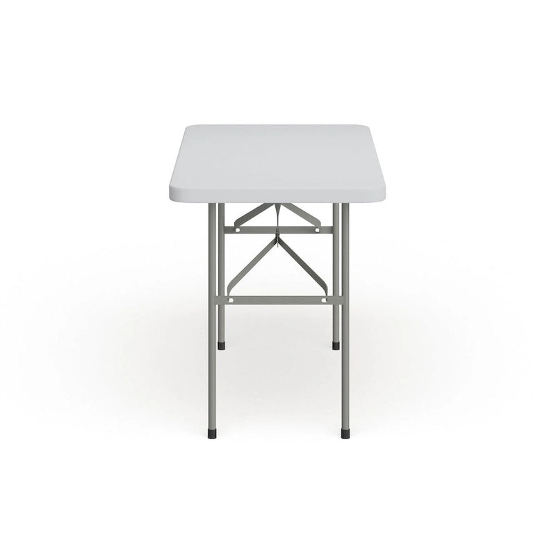 Table pliante rectangulaire en plastique, 122 cm, blanche
