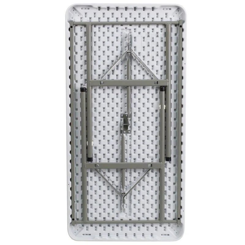 Table pliante rectangulaire en plastique, 122 cm, blanche