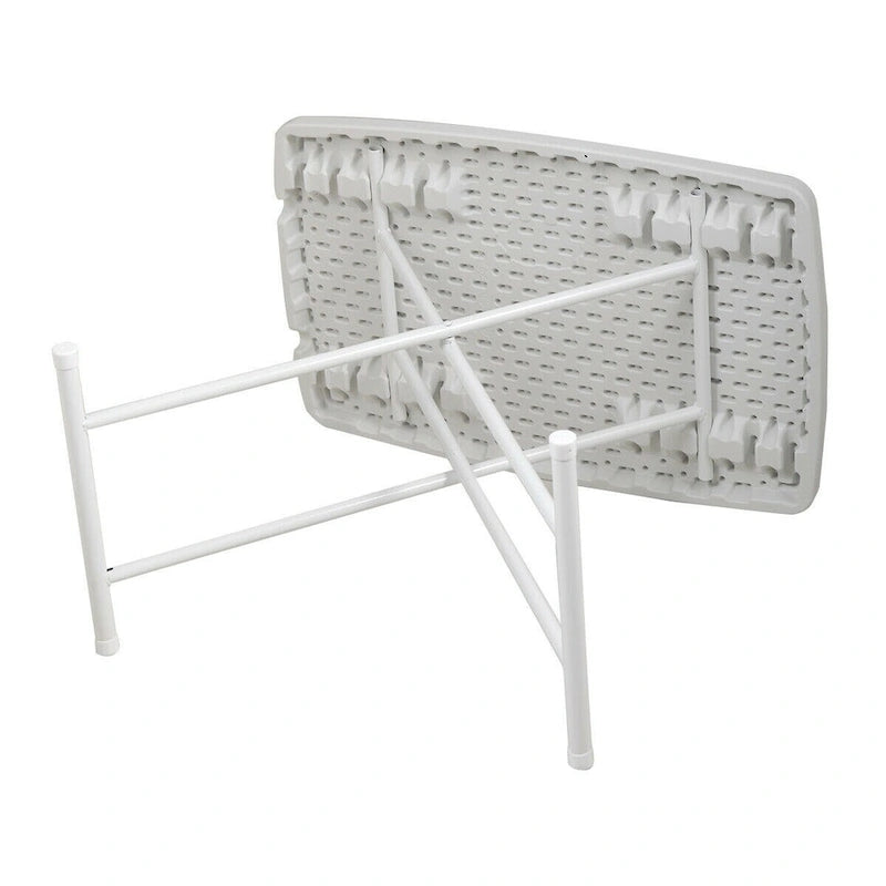 Table pliante réglable en hauteur, 30 x 20 po, blanche