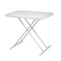Table pliante réglable en hauteur, 30 x 20 po, blanche