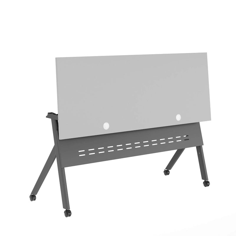Table de formation emboîtable à plateau rabattable avec roulettes et panneau d'intimité