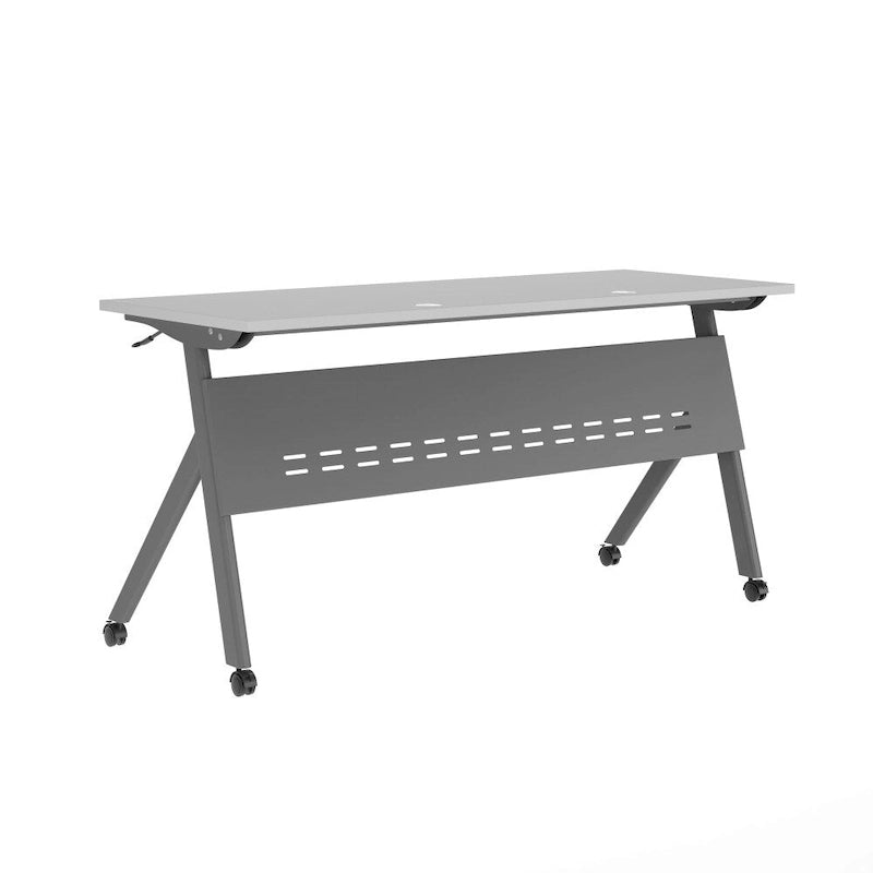 Table de formation emboîtable à plateau rabattable avec roulettes et panneau d'intimité