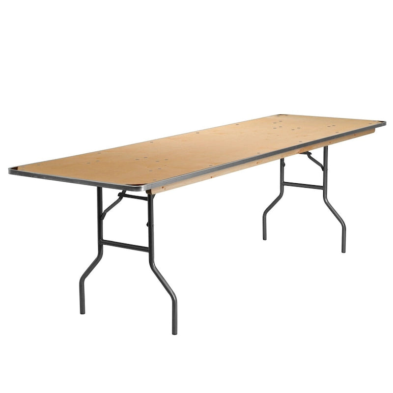 Table rectangulaire pliante en bouleau de 2,40 m