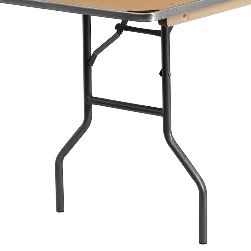 Table rectangulaire pliante en bouleau de 2,40 m