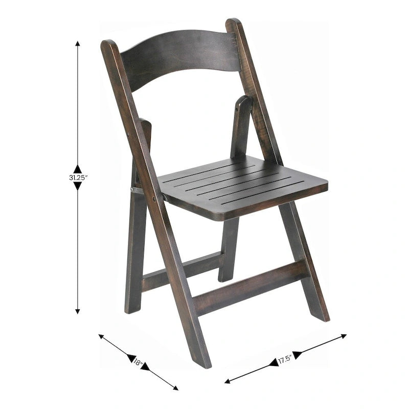 Chaise de salle à manger pliante en hêtre massif