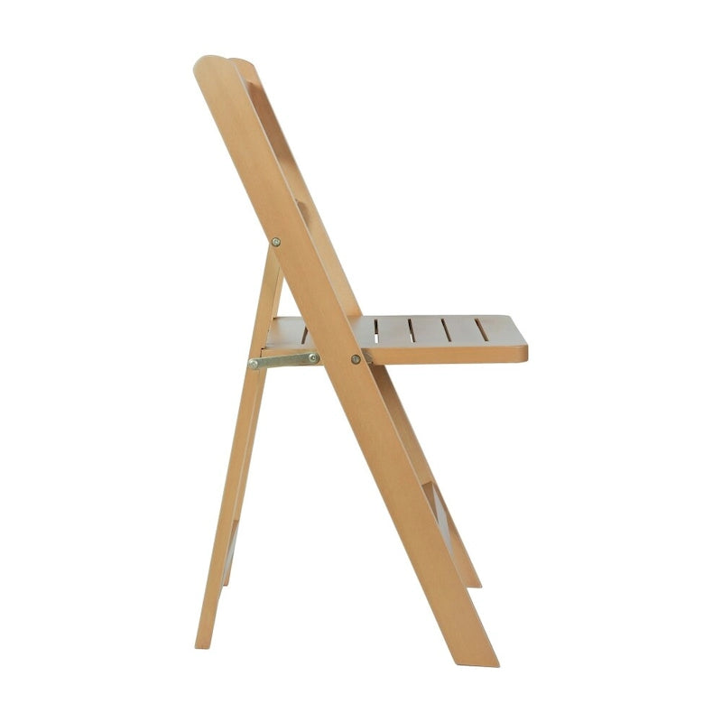 Chaise de salle à manger pliante en hêtre massif