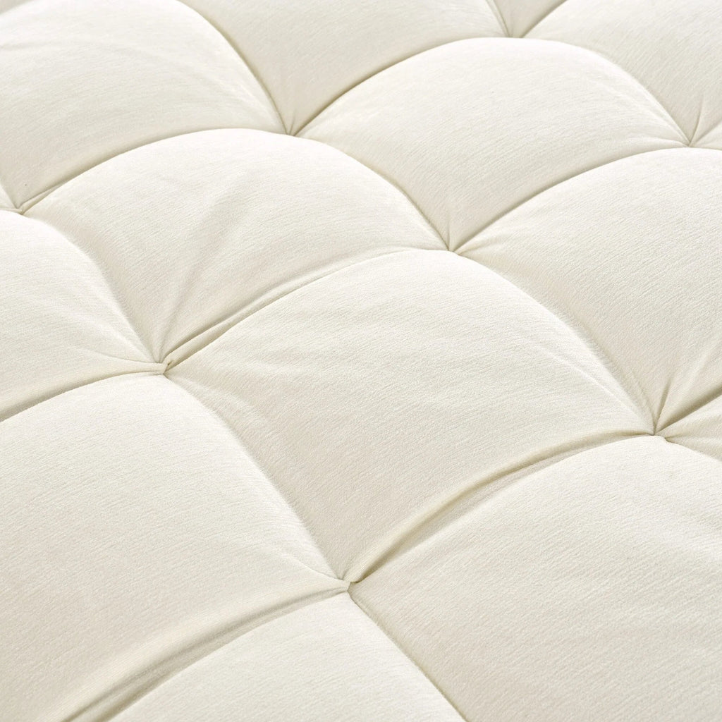 Canapé-lit Chenille avec dossier touffeté et 2 oreillers détachables pour le salon