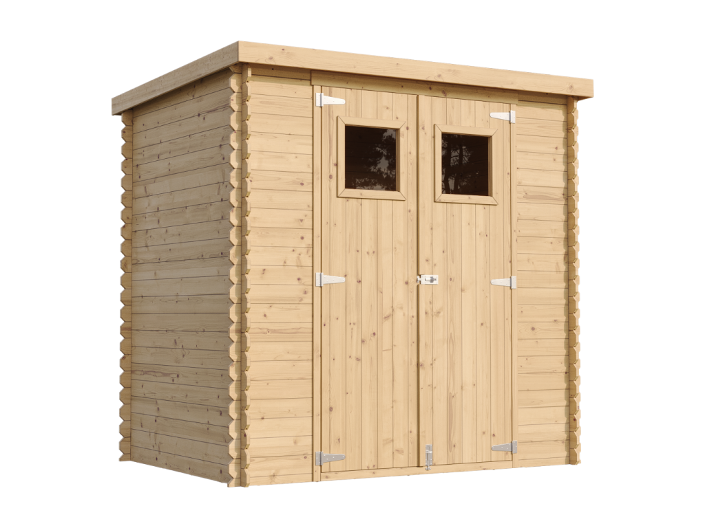 Abri de jardin en bois - Beige (L204xl142xh200cm, 2,22 m²)